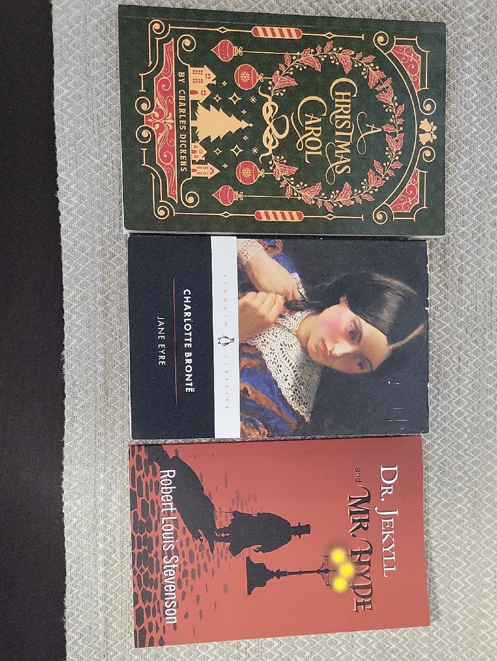Classic Novel Set — Christmas Carol, Jane Eyre, Dr. Jekyll & Mr. Hyde